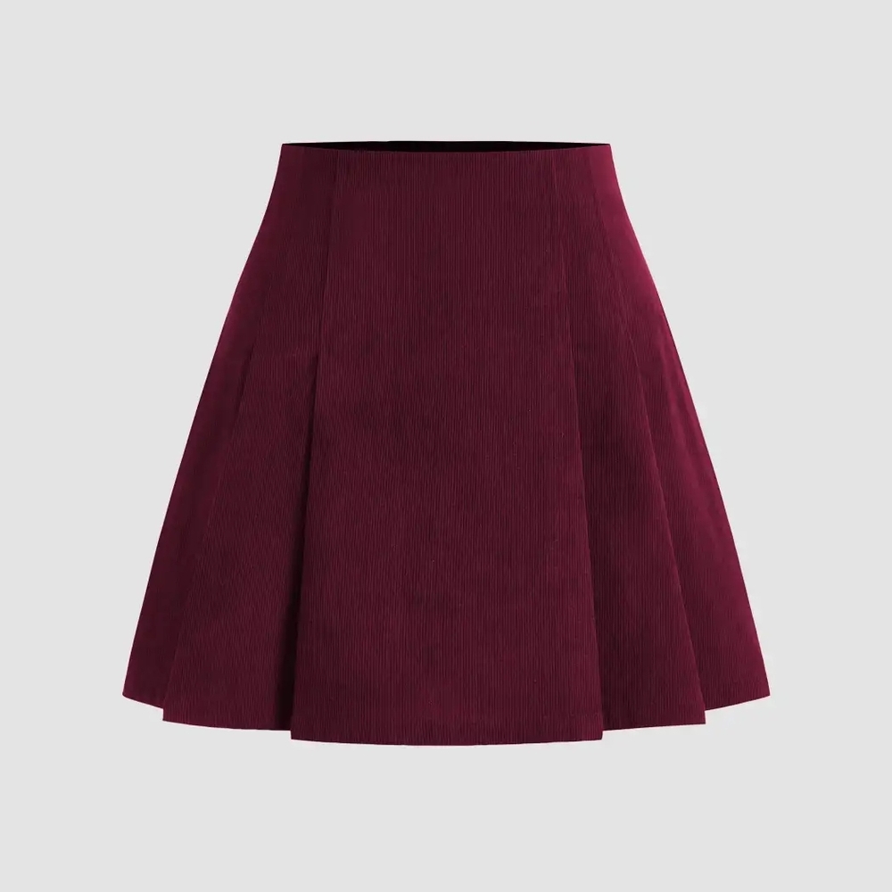 NEW Cider Corduroy Pleated Mini Skirt